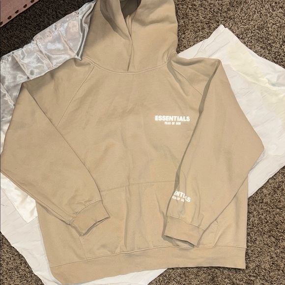Essentials Tops - Essentials Tan Hoodie